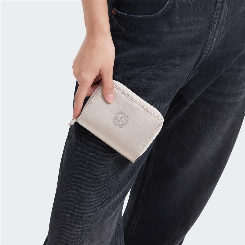 Kipling MONEY LOVE, Mittelgroßes Portemonnaie, Metallic Glow (beige), Geldbörse, Brieftasche