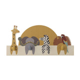Bloomingville MINI Mallen Garderobenleiste Tiere Holz Kinderzimmer Hakenleiste