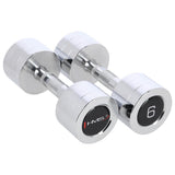 Kurzhantel Set 2x 6 kg verchromt Stahl | HMS CHD