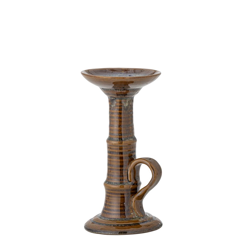 Bloomingville Rigby Kerzenhalter Braun Steingut D9,5xH18 cm Rustikal
