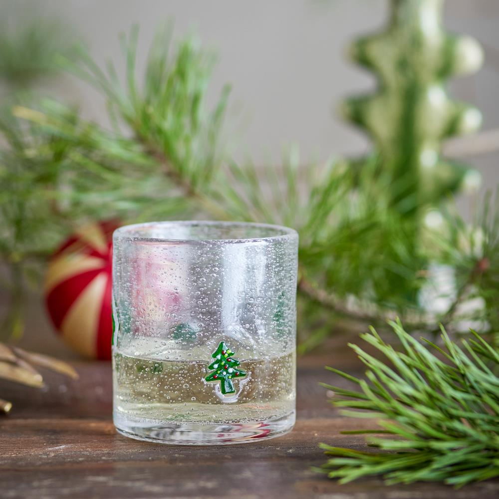 Bloomingville Debra Trinkglas Klar Glas Weihnachtsbaum Weihnachtsglas 370 ml