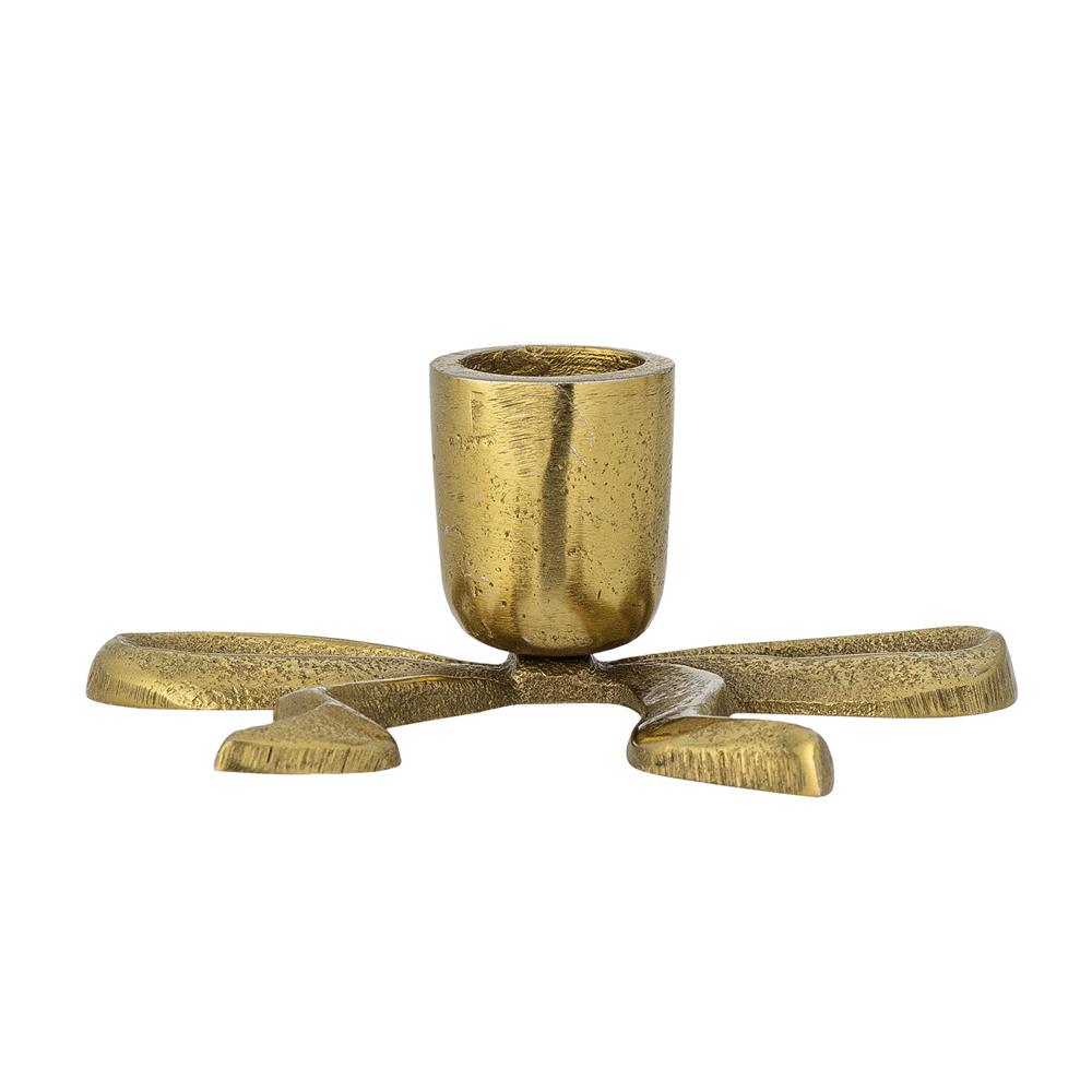 Bloomingville Nanda Kerzenhalter Gold Aluminium Schleife Weihnachtsdeko