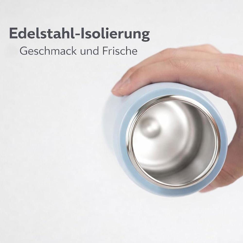 LocknLock Edelstahl Trinkflasche 720 ml Schwarz - Thermoflasche One-Touch auslaufsicher