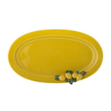 Bloomingville Limone Servierplatte Steingut gelb 36x21 cm Zitronendekor