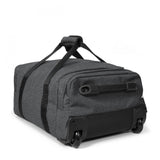 Eastpak LEATHERFACE S +, Kleine Reisetasche, Black Denim (grau), 41L, mit 2 Rädern