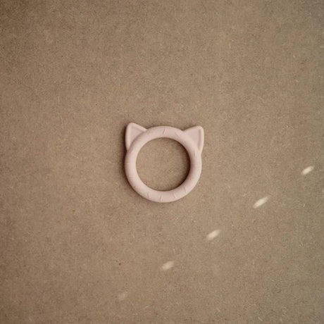 Mushie Beißring Katze, Blush, aus Silikon, BPA-frei