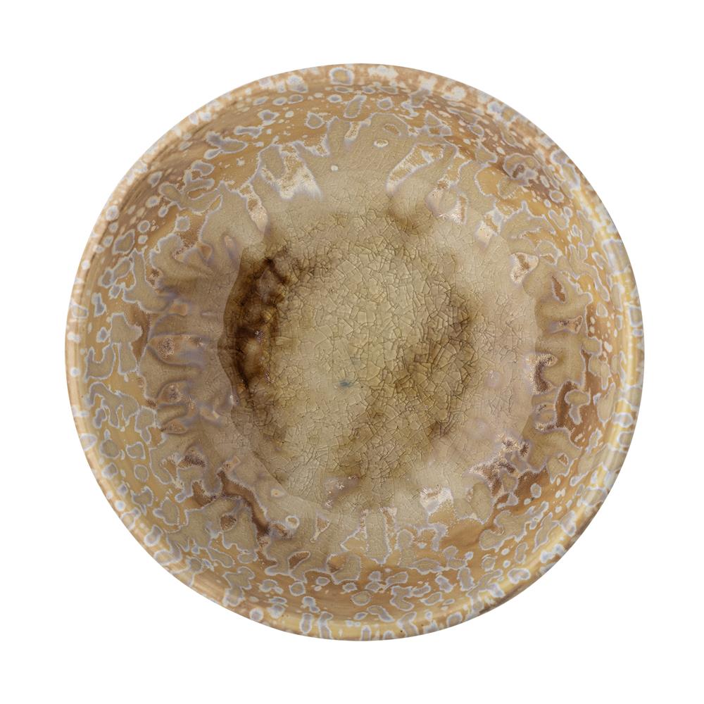 Bloomingville Milani Schale, 300 ml – Handgefertigte Steingutschale in Braun mit perlmuttartiger Glasur