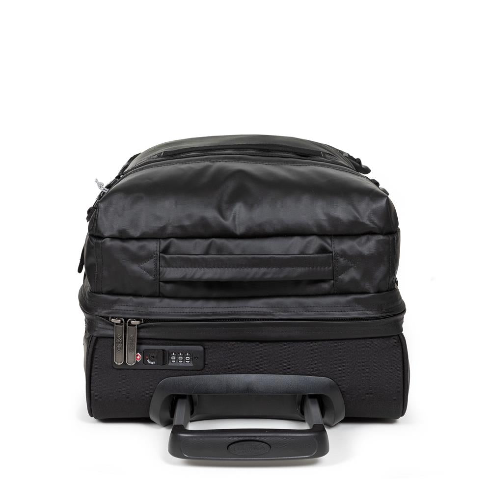 Eastpak TRANSIT'R S, Kleiner Reisetrolley, Tarp Black (schwarz), 42L, Rollkoffer mit 2 Rädern und TSA-Schloss