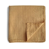 Mushie Musselin-Baby-Wickeldecke, Fall Yellow, Pucktuch aus 100% Bio-Baumwolle