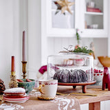 Bloomingville Jolly Tassen, 2er Set – mit Herzen und Turteltauben, Weihnachten, dänisches Design