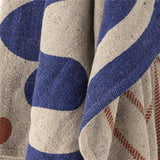 Bloomingville Eviaya Decke bunt 160x130 cm aus recycelter Baumwolle – Wohndecke Kuscheldecke