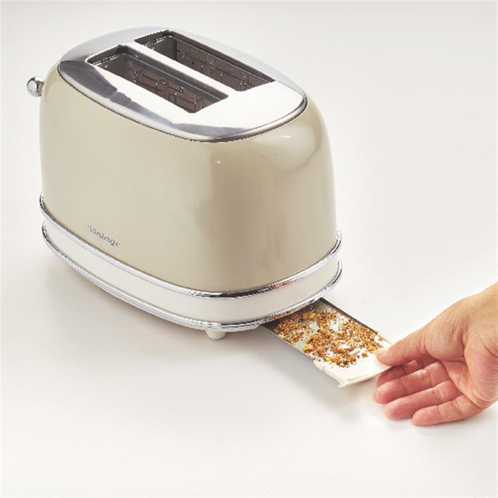 Ariete Vintage Toaster, Beige, 2-Scheiben-Toaster mit 6 Bräunungsstufen, 810W