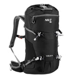 NILS CAMP Trekkingrucksack Kjolen 40L in Schwarz - Outdoor Rucksack mit Belüftung & Regenhülle