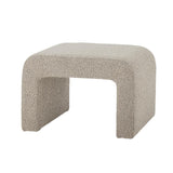 Bloomingville Bobbie Hocker Natur Polyester L70xH45xW40 cm – gemütlicher Bouclé-Hocker