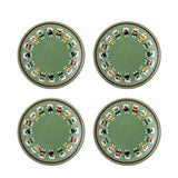 Bloomingville Peo Teller Grün Steingut 4er Set Weihnachtsteller 16 cm