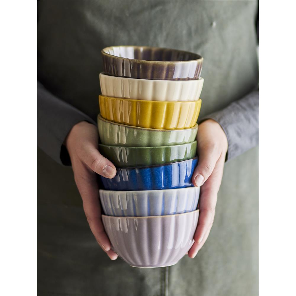 Bloomingville Latina Schale, Gelb, Steingut, 165 ml, dänisches Design