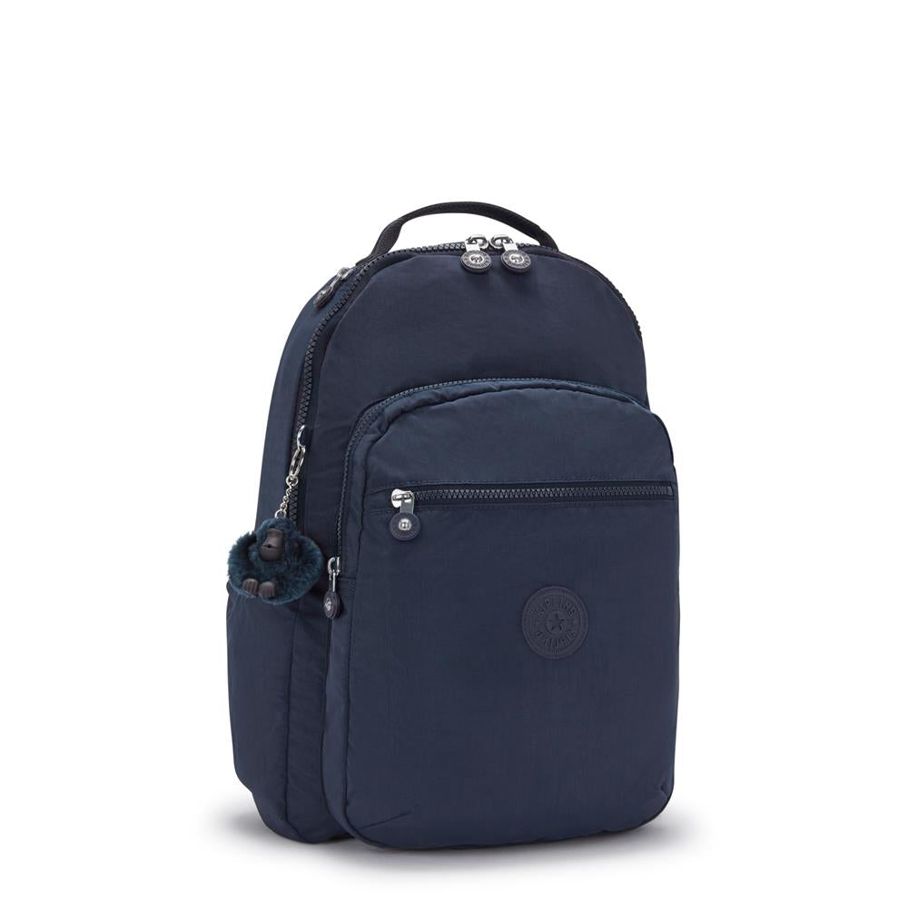 Kipling SEOUL L, Großer Schulrucksack mit 15-Zoll-Laptopfach, 27L, Blue Bleu 2 (blau)