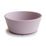 Mushie Silikon-Kinderschüssel, Soft Lilac, Schüssel mit Rutschfestem Saugnapf