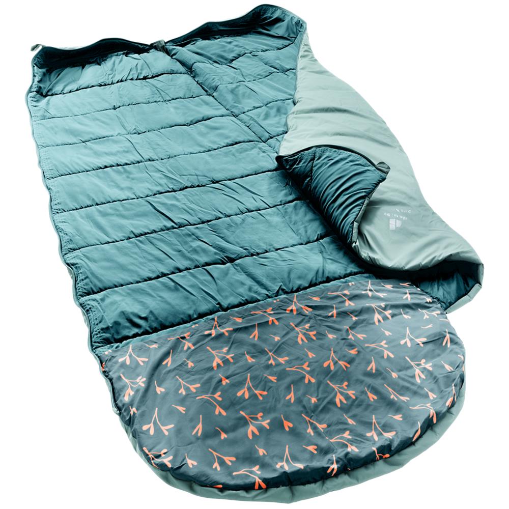 deuter Overnite, Kinderschlafsack, Türkis, Mumienschlafsack mit Packsack, Kopfteil mit Kisseneinschub