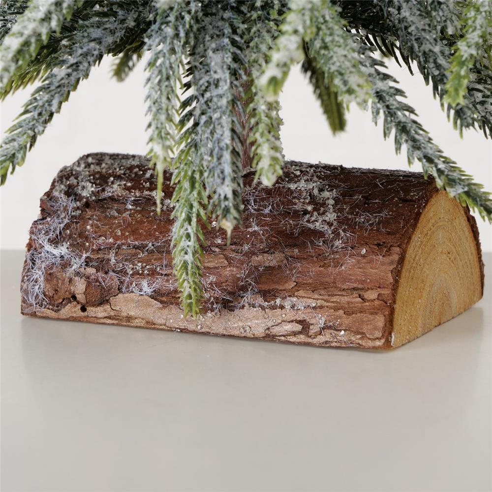 BOLTZE Weihnachtsbaum Tanni – Dekobaum aus Spießtanne & Kunststoff, beschneit, 33 cm hoch