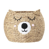 Bloomingville MINI Aufbewahrungskorb Bär aus Seegras Korb Basket braun/Natur 50 x 40cm dänisches Design