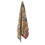 Bloomingville Lester Decke 152x127 cm bunt - Baumwolldecke mit Tigermotiv für Sofa & Wohnbereich