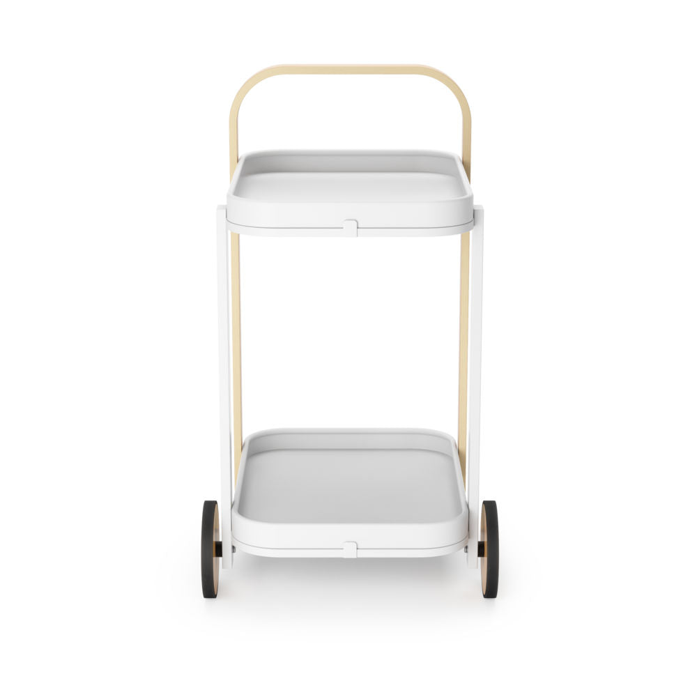 Umbra Bellwood Barwagen, Aufbewahrungswagen, Servierwagen in Weiß/Natur
