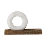 Bloomingville Manuella Mörser & Stößel aus Mangoholz – Naturweiß, L28xH17xW7 cm