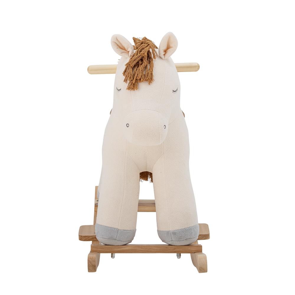 Bloomingville MINI Merlen Schaukelspielzeug Pferd aus Polyester, Weiß
