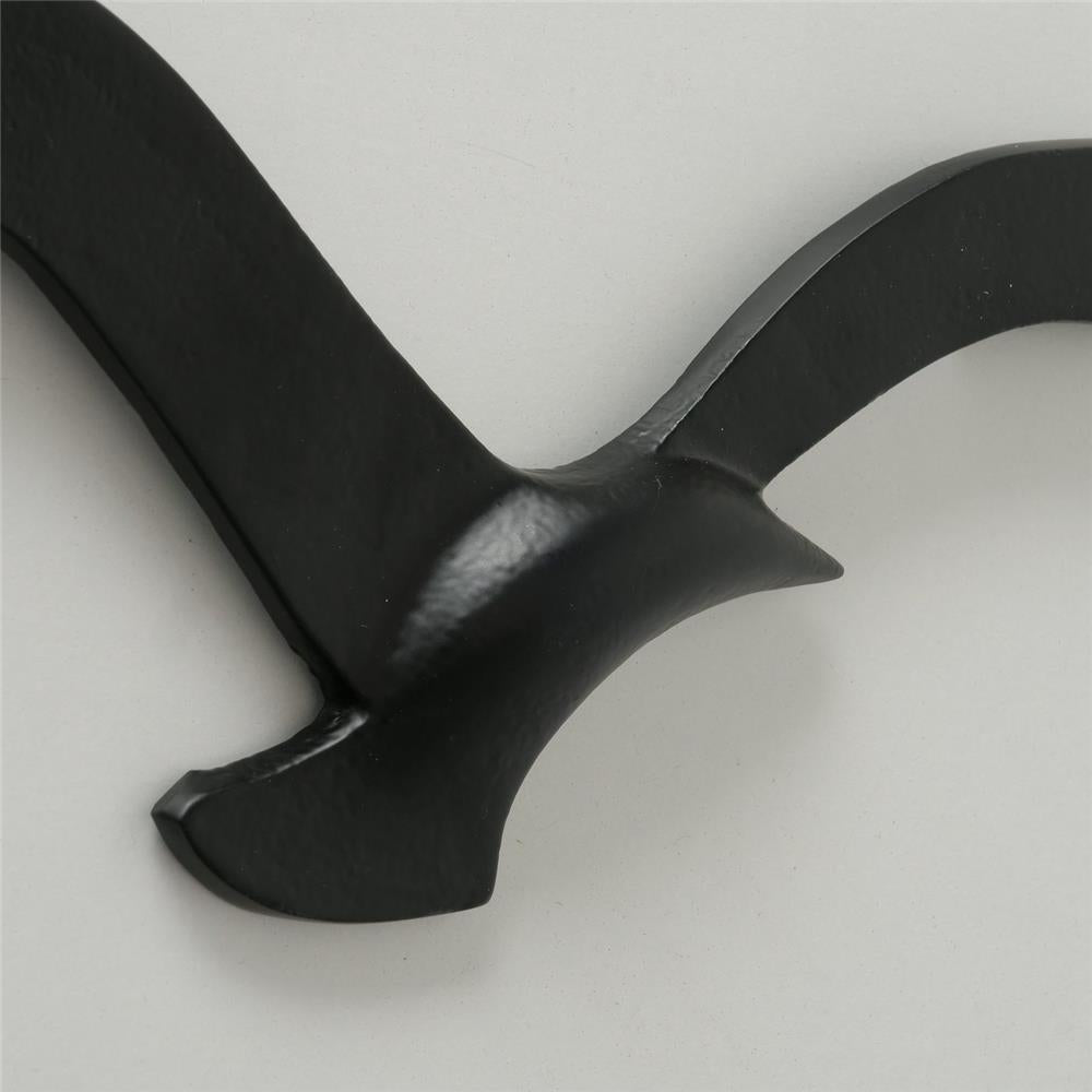 BOLTZE Wandobjekt Möwe Birdy 2er Set Schwarz Wanddeko Vögel Metall Maritimes Skandinavisches Design