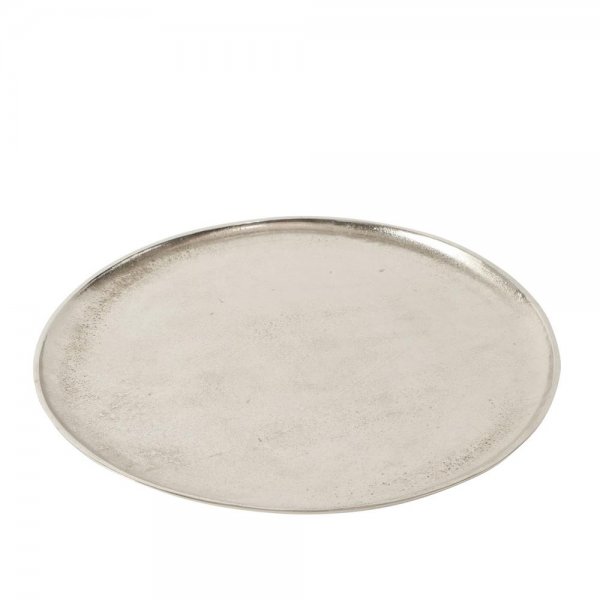 BOLTZE Tablett Phönix Silber Aluminium Serviertablett Servierplatte oval