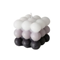 BOLTZE Kerze Bubble Paraffin Grau Schwarz Weiß | 1 Stück zufällige Farbe