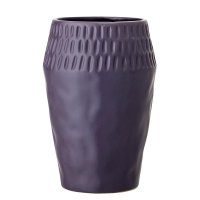 Bloomingville Vase lila Ø12cm x 18cm Keramik violett Blumenvase Dekovase däni...