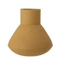 Bloomingville Isira Vase Gelb Metall Eisen Blumenvase Dekoration dänisches Design